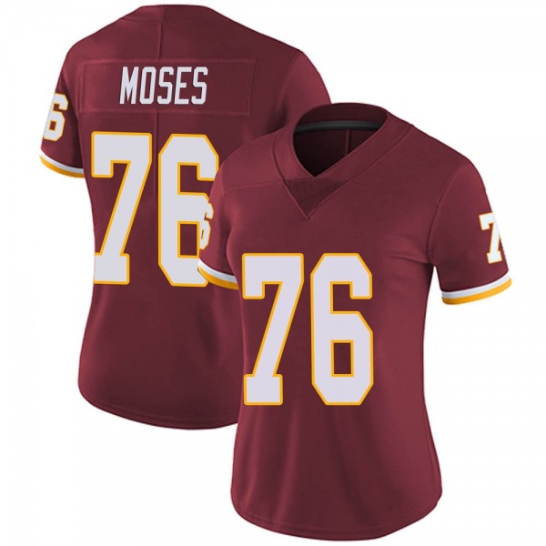 Women's Washington Football Team #76 Morgan Moses Red NFL Vapor Untouchable Jersey